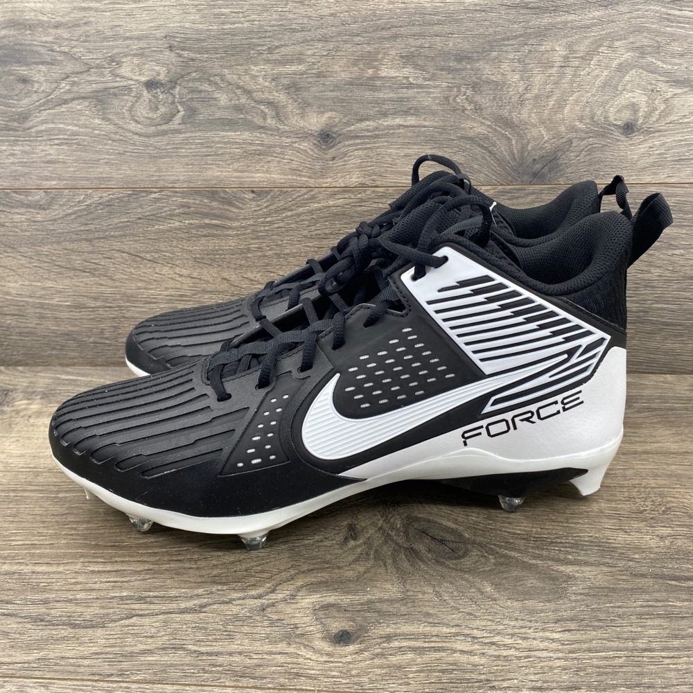 Nike Force Savage Pro 3 Football Cleats Mens 13 Black White FJ8149